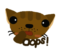 Chocolate-Brownie Cat sticker #6822946