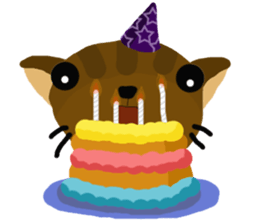 Chocolate-Brownie Cat sticker #6822955