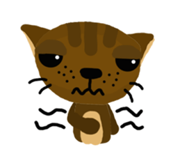 Chocolate-Brownie Cat sticker #6822956