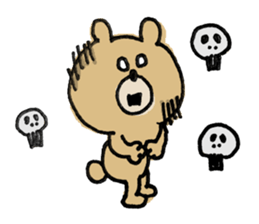 Sticker of a funny bear sticker #6824069