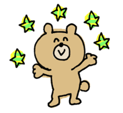 Sticker of a funny bear sticker #6824087