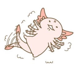Life of  axolotl. sticker #6825776