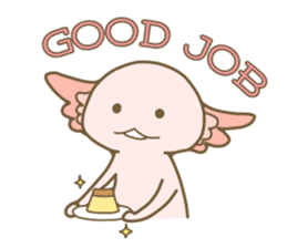 Life of  axolotl. sticker #6825793