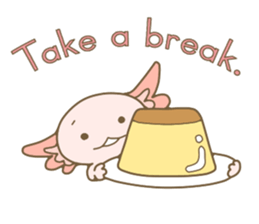 Life of  axolotl. sticker #6825794