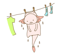 Life of  axolotl. sticker #6825796
