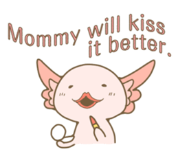Life of  axolotl. sticker #6825803