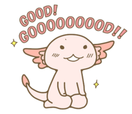 Life of  axolotl. sticker #6825804