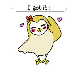 barn owl "merry" & "mimi" (english) sticker #6826009