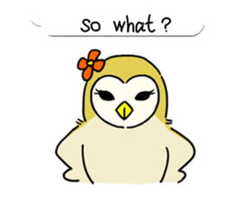 barn owl "merry" & "mimi" (english) sticker #6826012
