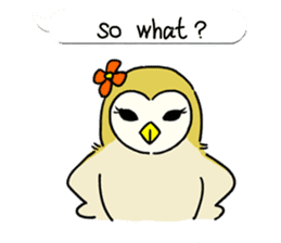 barn owl "merry" & "mimi" (english) sticker #6826012