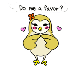 barn owl "merry" & "mimi" (english) sticker #6826013