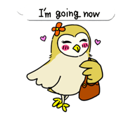 barn owl "merry" & "mimi" (english) sticker #6826015