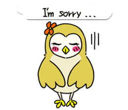 barn owl "merry" & "mimi" (english) sticker #6826016
