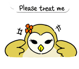 barn owl "merry" & "mimi" (english) sticker #6826021