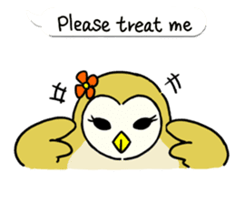barn owl "merry" & "mimi" (english) sticker #6826021