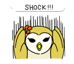 barn owl "merry" & "mimi" (english) sticker #6826022