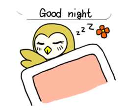 barn owl "merry" & "mimi" (english) sticker #6826025