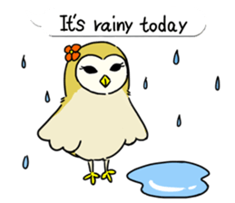 barn owl "merry" & "mimi" (english) sticker #6826026