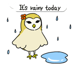 barn owl "merry" & "mimi" (english) sticker #6826026