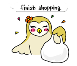 barn owl "merry" & "mimi" (english) sticker #6826027