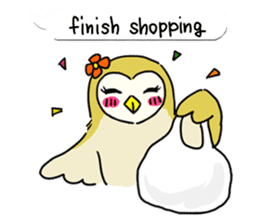 barn owl "merry" & "mimi" (english) sticker #6826027