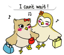 barn owl "merry" & "mimi" (english) sticker #6826032