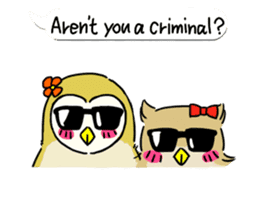 barn owl "merry" & "mimi" (english) sticker #6826036