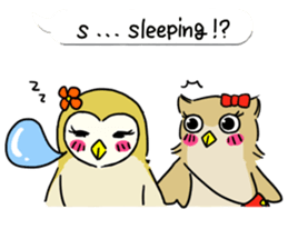 barn owl "merry" & "mimi" (english) sticker #6826038
