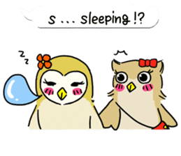 barn owl "merry" & "mimi" (english) sticker #6826038