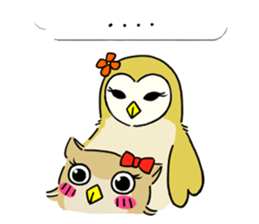 barn owl "merry" & "mimi" (english) sticker #6826039