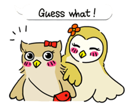 barn owl "merry" & "mimi" (english) sticker #6826040