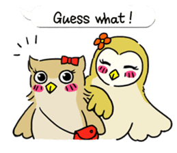 barn owl "merry" & "mimi" (english) sticker #6826040