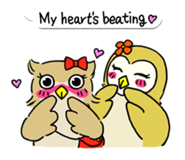 barn owl "merry" & "mimi" (english) sticker #6826043