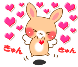 Baby rabbit love sticker sticker #6826659