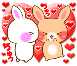Baby rabbit love sticker sticker #6826662