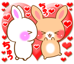 Baby rabbit love sticker sticker #6826662