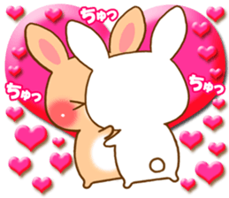 Baby rabbit love sticker sticker #6826663