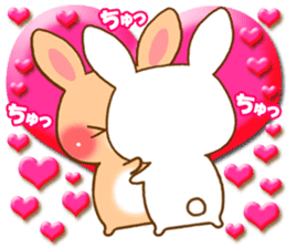 Baby rabbit love sticker sticker #6826663