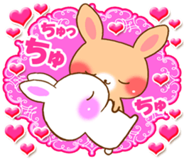Baby rabbit love sticker sticker #6826664