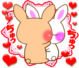 Baby rabbit love sticker sticker #6826666