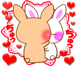 Baby rabbit love sticker sticker #6826666