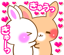 Baby rabbit love sticker sticker #6826667
