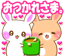 Baby rabbit love sticker sticker #6826671
