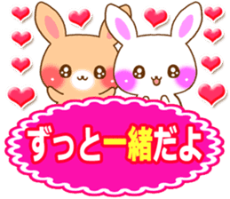 Baby rabbit love sticker sticker #6826673