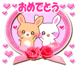 Baby rabbit love sticker sticker #6826676