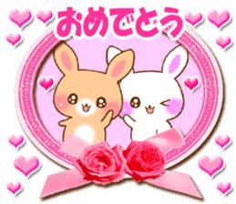 Baby rabbit love sticker sticker #6826676