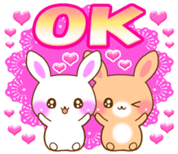 Baby rabbit love sticker sticker #6826678