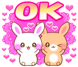 Baby rabbit love sticker sticker #6826678