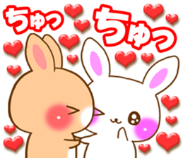 Baby rabbit love sticker sticker #6826679