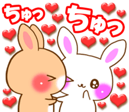 Baby rabbit love sticker sticker #6826679
